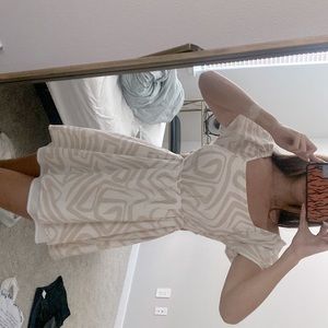 Perfect dress for a lunch date sincerely Jules brand and it’s a cream white